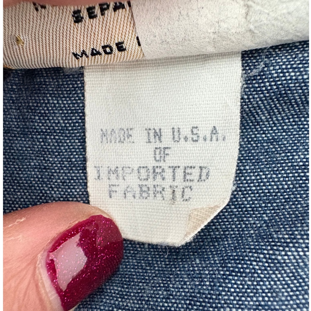 Collectible Vintage Gene Ewing BIS Denim Bomber Jacket | Oversized Unisex - Picture 11 of 11